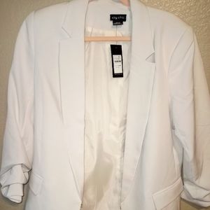 City Chic Oyster blazer size XXS/12 NWT